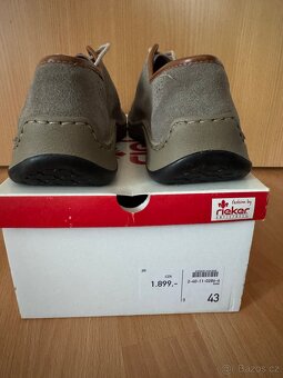 Pánské kožené polobotky Rieker vel. 43 - 4
