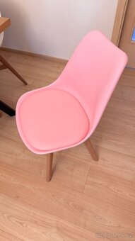 Sada jídelních židlí, 4 ks, dřevo, plast - 4