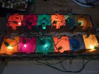 Retro vánoční světelný řetěz ZLATKOV REFLEX r.1973 - 4