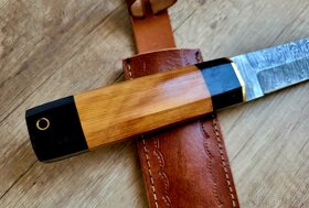 nový samurajský Damaškový nůž TANTO 27,5 cm + pouzdro - 4
