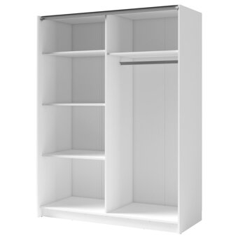 Šatní skříň se zrcadlem SPLIT - bílá, šířka 150 cm (SCONTO) - 4