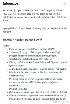 Přenosná elektrocentrála 500W nová - 4