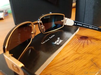Sluneční brýle Mont Blanc Gold plated - 4