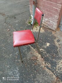 Židle chrom červená - 4