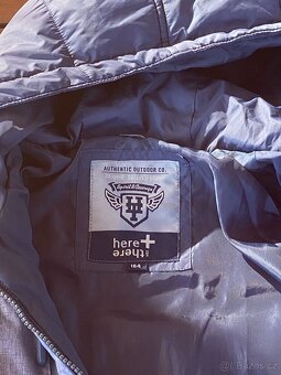 Zimní bunda šedomodrá, vel. 164 - 4