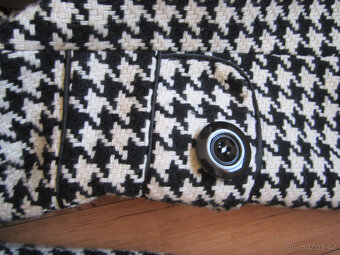 Černo bílý kabát zn. Amisu, S/M, výborný stav, vlna - 4