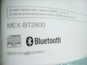 Autorádio SONY MEX - BT 2800 s HF Bluetooth MP3 - 4