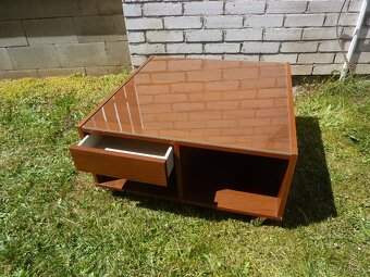 IKEA BOKSEL konferenční stolek na kolečkách 79x79 - 4