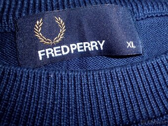 Fred Perry pánsky sveter tmavomodrý XL - 4