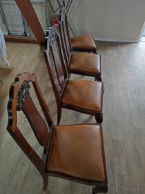 4ks starožitné židle po renovaci top stav - 4