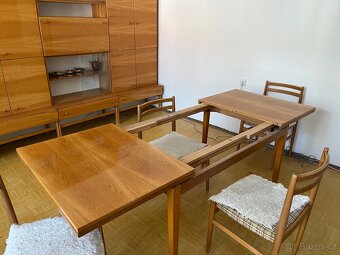 retro jídelní stůl + 4 židle - 4