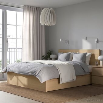 Postel IKEA Malm 180x200 se šuplíky a roštem - 4