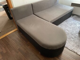 Kompaktní pohovka L rozkládací, úložný prostor - 4