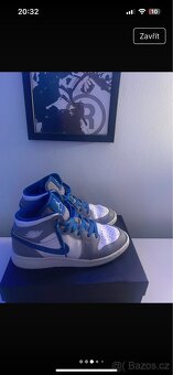 Air jordan 1 mid cement grey/white/ true blues - 4