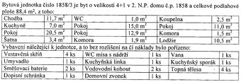 Byt v Pardubicích 4+1, dvě lodžie, komora, sklep - podíl 1/3 - 4