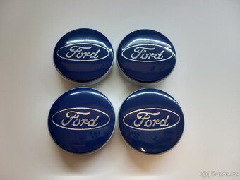 Středové krytky Ford, 54x52mm Modré logo - 4