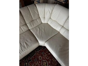 Rohová kožená sedací souprava, 3302 - 4