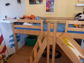 Dětská zvýšená postel Domestav se stanem a skluzavkou - 4