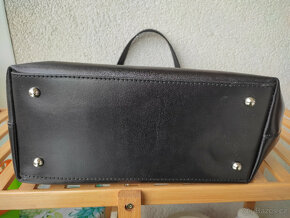 Kožená dámská černá taška Shopper Bag - 4