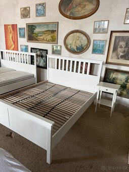 Ikea postel HEMNES 1 plus 1 noční stolek - 4
