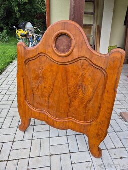 starožitná dřevěná venkovská postel antik selská ?? - 4