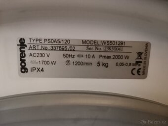 Automatická pračka Gorenje s předním plněním, úzká - 4