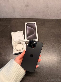 IPhone 15 pro max 256gb černý titan - 4
