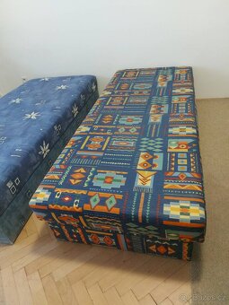 Jednolůžková postel s úložným prostorem - 2 kusy - 4