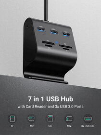 Ugreen USB 3.0 Hub čtečka karet se stojánkem na telefon - 4