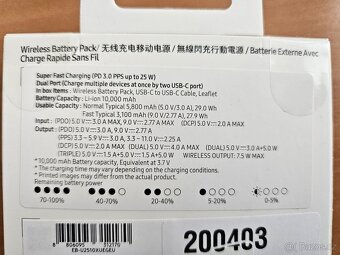 🔋 Samsung Powerbanka EB-U2510 10000 mAh, nová, 25W ⚡ Qi - 4