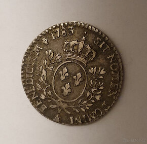 Stribrna mince Louis XVI 1783 Paris - 4