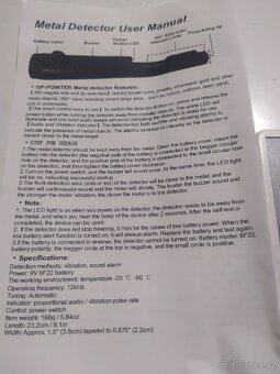 Detektor kovů standart IP68. - 4