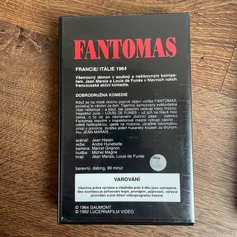 Trilogie Fantomas VHS originál - 4