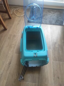 Plastová přepravka pro domácí zvířata - modro šedá - 4