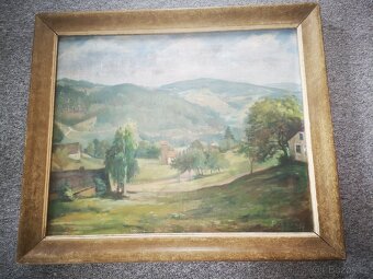 Historické obrazy, zarámované krajinomalby - 4