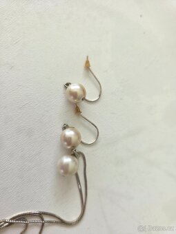 Stříbrný řetízek + náušnice - 4