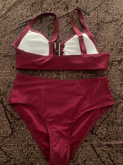 Shein vínové plavky - 4