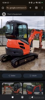 pujcovna-pronajem minibagru Kubota 2.4 tuny 3+ příslušen - 4