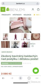 Benlemi Baldachýn nad postel starorůžový - 4