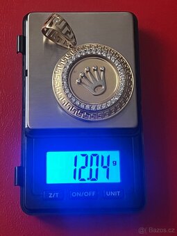 Zlato / zlatý přívěšek +prsten vzor diamant 14k - 4
