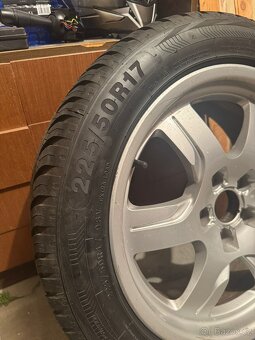 Alu kola 5x112 R17, zánovní celoroční pneu - 4