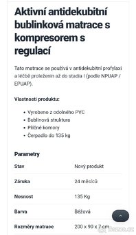 Aktivní antidekubitní matrace - 4