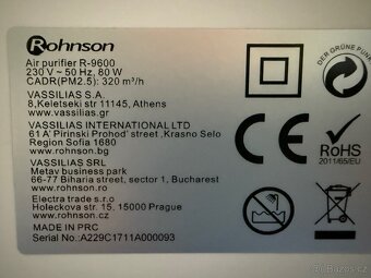 Čistička vzduchu Rohnson R-9600 - 4