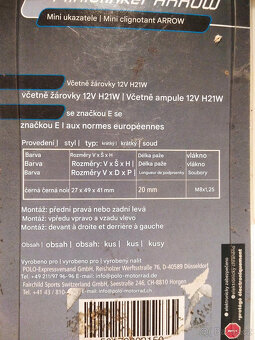 Miniblinkr Arrow, krátký, černý - 4