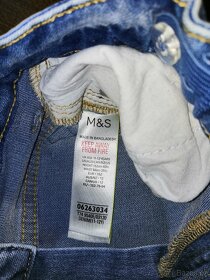 Divcí džíny s pajetkovými lampasy M&S vel. 152 - 4
