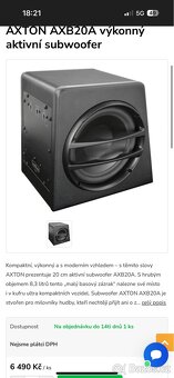 AXTON AXB20A výkonný aktivní subwoofer - 4