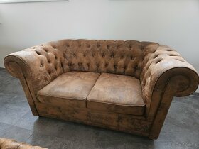 Luxusní set Oxford Vintage Eco pohovka, křesla 2x + lavice - 4