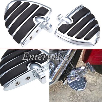 Masívní chrom plotny řidiče spolujezdce chopper,cruiser. - 4