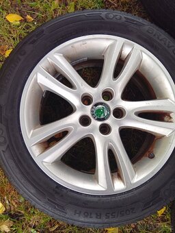 Prodam alu sadu r16 205×55 5 ×100 Škoda Alu disky Škoda 5×10 - 4