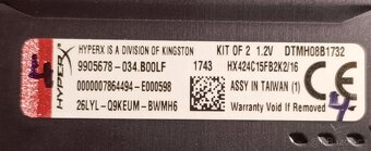HyperX Fury 16GB kit DDR4 @2400MHz CL15 - 4